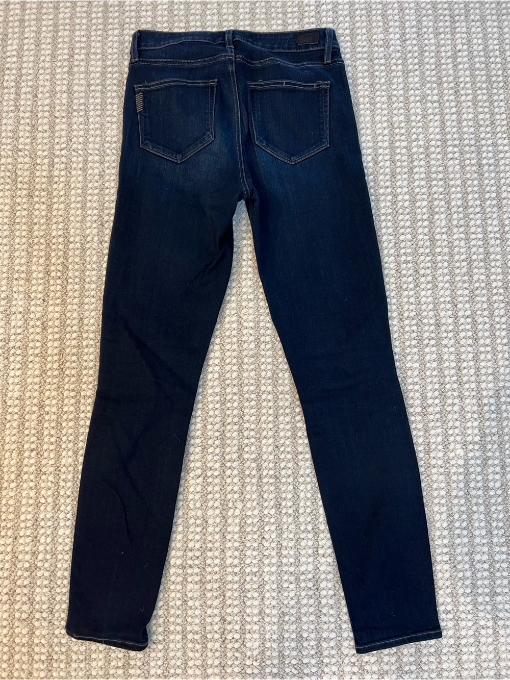 PAIGE Midnight Blue Cropped Skinny Jeans - Women's Dark Indigo Denim - Picture 2 of 6